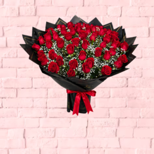 48pz de rosas rojas
