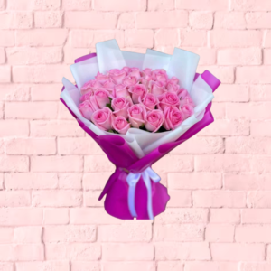 36 pz de rosas rosas